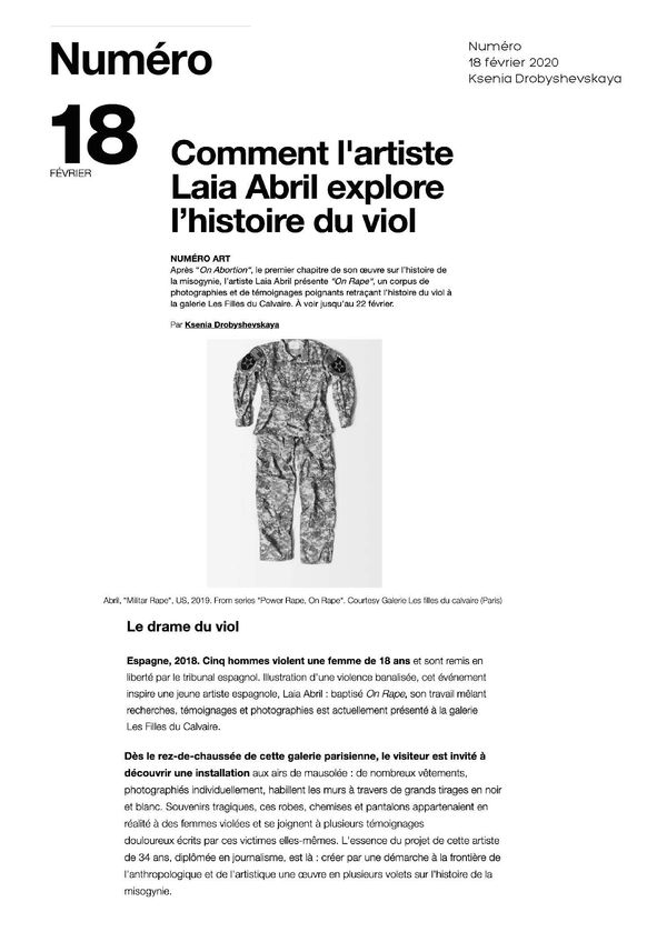 Comment Laia Abril explore l'histoire du viol