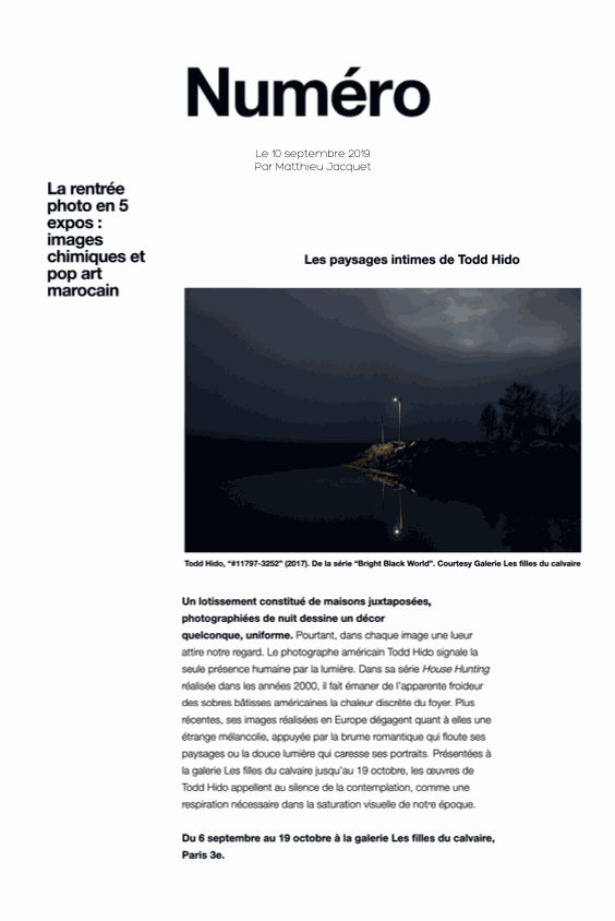 Les paysages intimes de Todd Hido