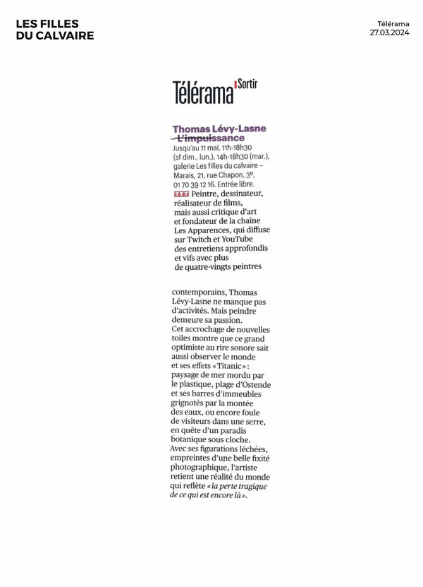 Thomas Lévy-Lasne | Télérama