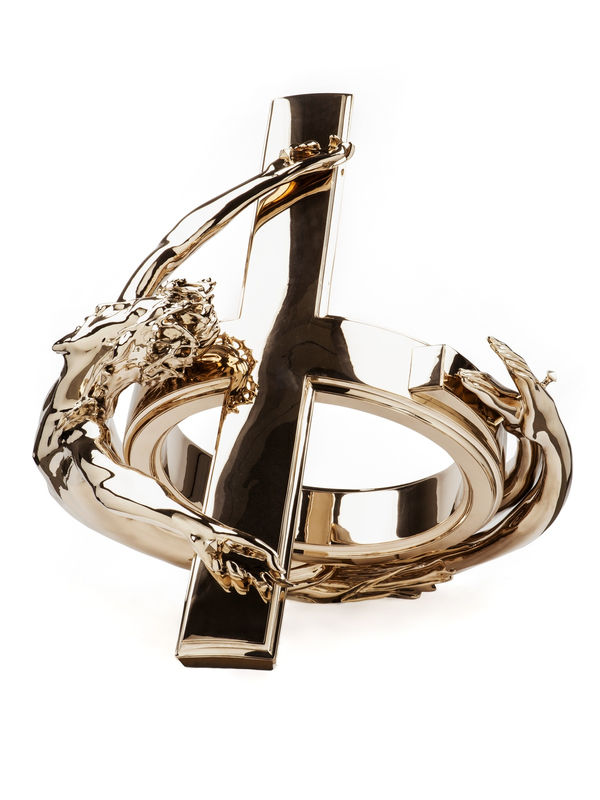 Wim Delvoye Ring Corpus Outside, 2012 Polished bronze 120 x 120 x 130 cm