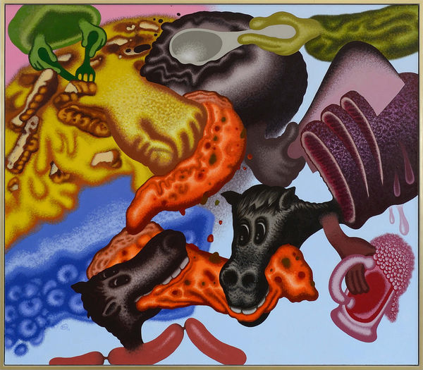 Peter Saul Here Comes the Garbage, 2012 Acrylic on canvas 183 x 213 cm
