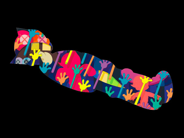 KAWS Not Yet Titled, 2014 Acrylic on canvas 147.5 x 295 x 4.5 cm