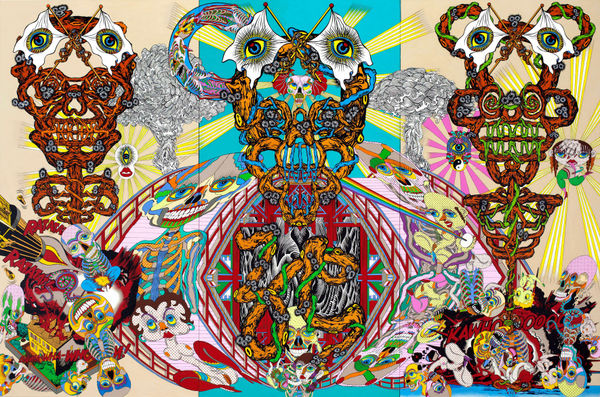 Keiichi Tanaami Death Bridge, 2012 Acrylic paint on canvas 200 x 300 x 4 cm