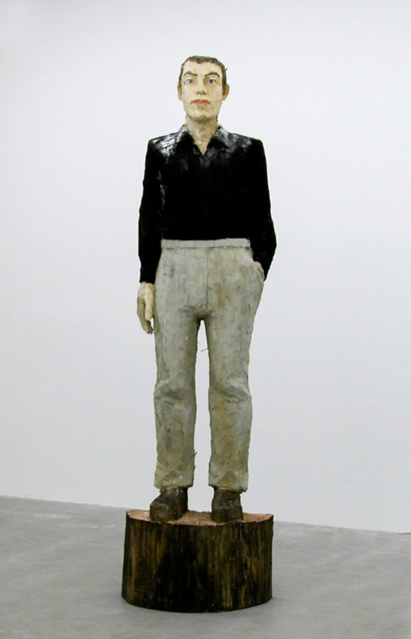 Stephan Balkenhol Man I, 2004 Wood, pigment 280 x 60 x 60 cm