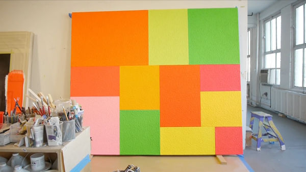 Peter Halley on his big paintings at Florence Griswold Museum, © Artnet