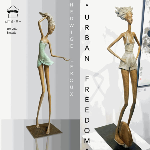 Hedwige Leroux contemporary woman sculpture exhibition art yi gallery Brussels