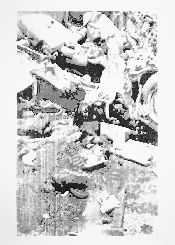 SHaqra 2014 PHOTOGRAPHED RESEARCH OBJECTS AND MAPS, SILK SCREEN ON HAHNEMULE PAPER