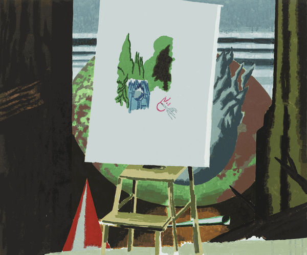 Johyun Gallery Jeon Hyunsun Background And Painting 2022 Watercolor On Canvas 61X73Cm