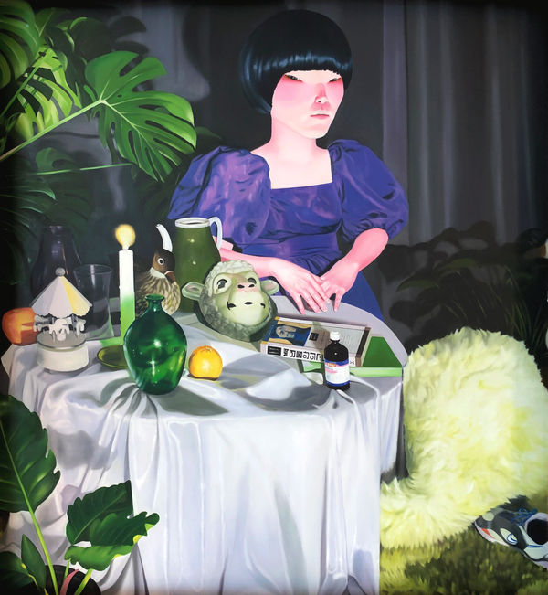 Lee So Yeun Purple dress, 2020 Oil on canvas 180 x 170 cm $34,000 USD