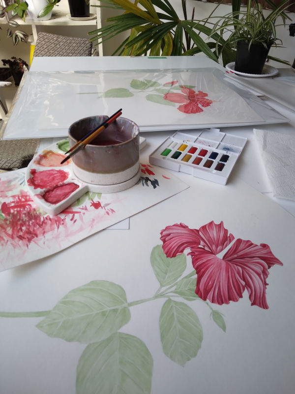 The Printed Hibiscus