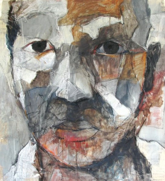 Fragmented Hope 2009 Acrylic, oil, pastel, newspaper on canvas 100 x 105cm