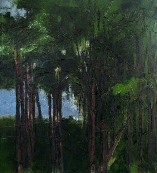 Peace Within 2009 Oil, pastel, newspaper on canvas 100 x 105cm