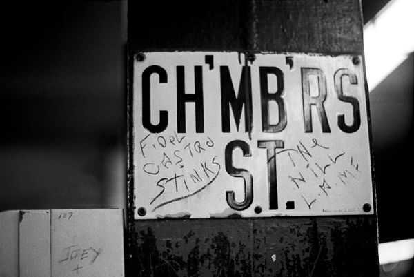Anti-Castro graffiti in the New York Subway, ca. 1963.