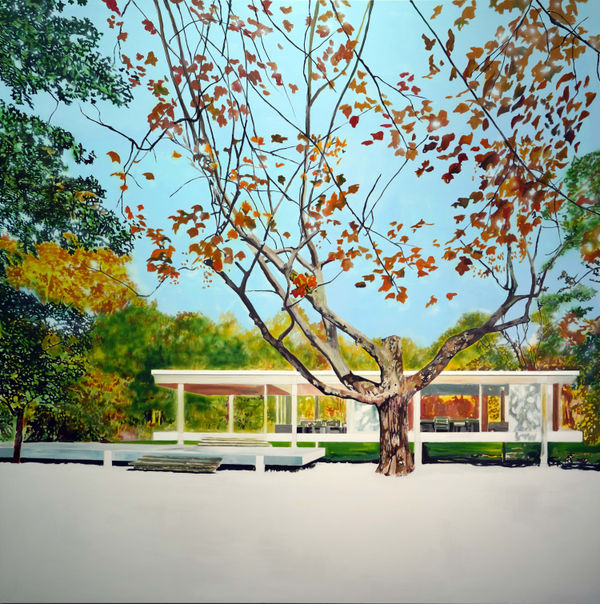 Eamon O'Kane - Tugendhat Interior with two chairs (Mies van der Rohe), 2020