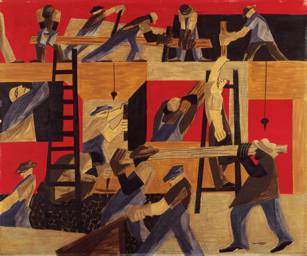 Jacob Lawrence, The Builders, 1947 The White House Acquisition Trust.
