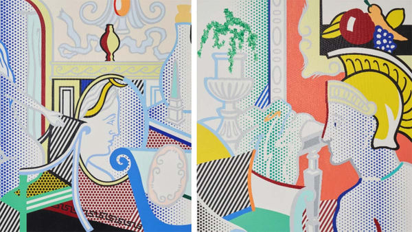 Roy Lichtenstein Interior with Diana, 1997 (l) Interior with Axaj, 1997 (r)