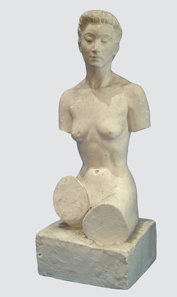 Nude with Hair in Chignon