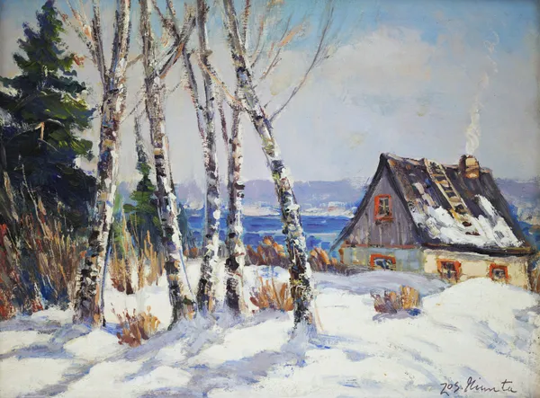 Joseph Giunta - Winter Solitude Along the St. Lawrence River, c 1945