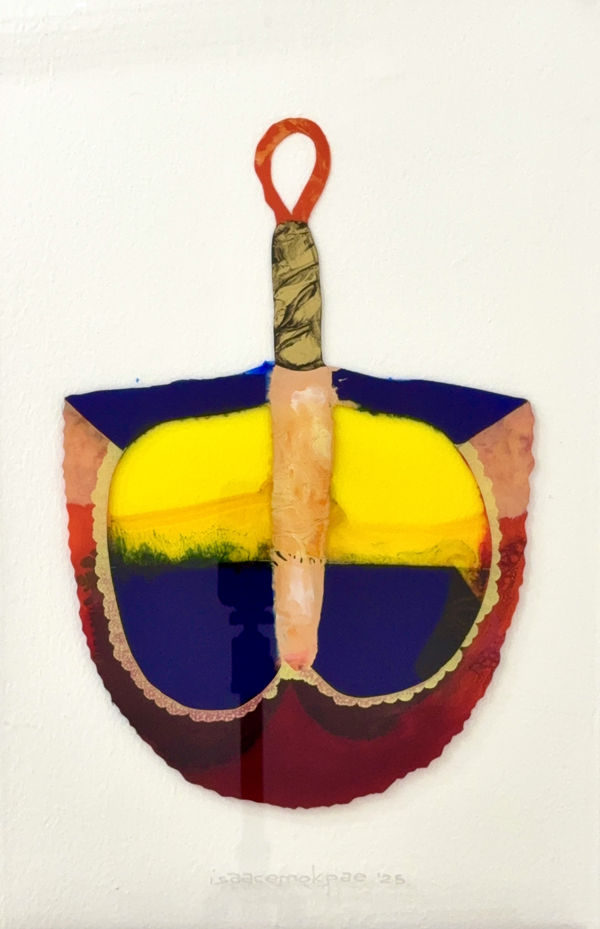 Isaac Emokpae Ezuzu Uwa 5 (Fan of wealth), 2025 Stained Plexiglass 84 x 43.5 cm