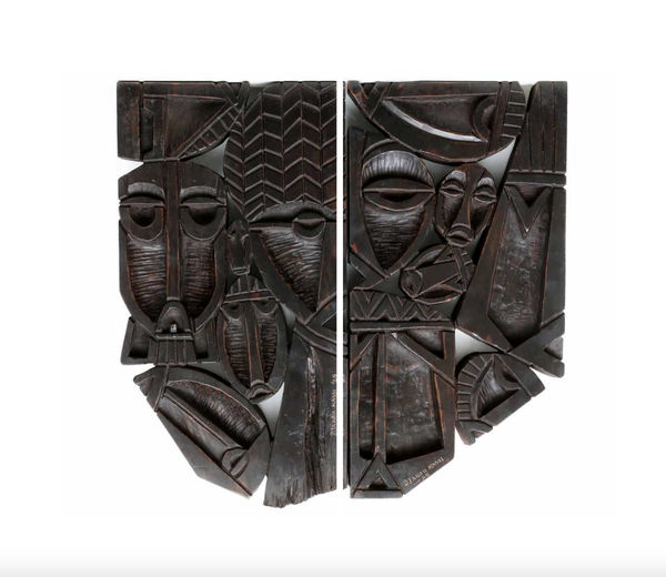 Djakou Kassi Natalie Tribals, 2025 Mahogany 30 x 50 cm