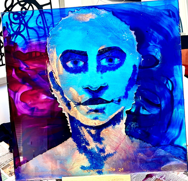 Isaac Emokpae Face of Man (Reborn) I, 2025 Plexiglass and resin 48 x 49 cm