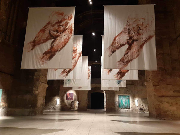 Flight - Figurative Painting of Judit Reigl Kiscelli Museum, Budapest, Hungary