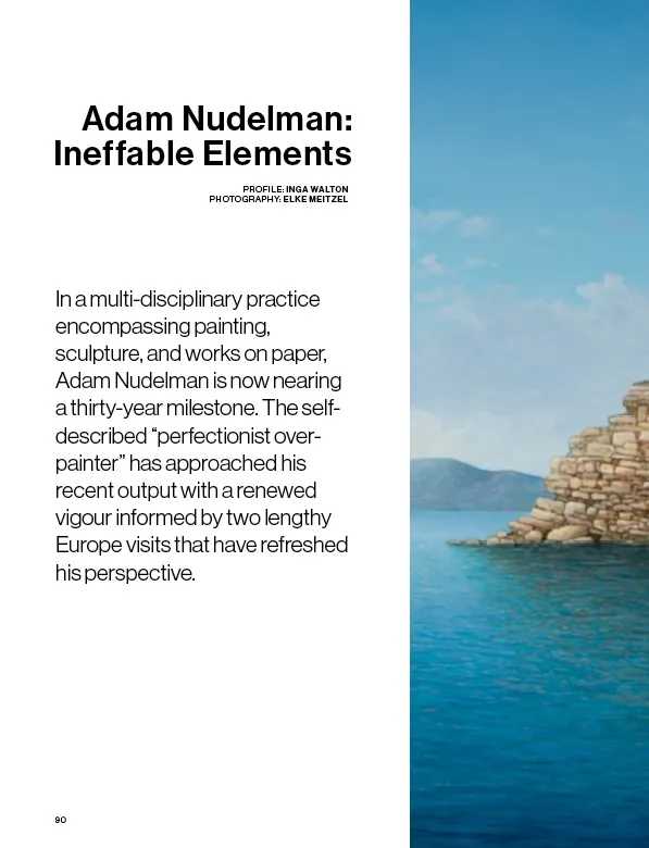 ARTIST PROFILE: ADAM NUDELMAN—Ineffable elements