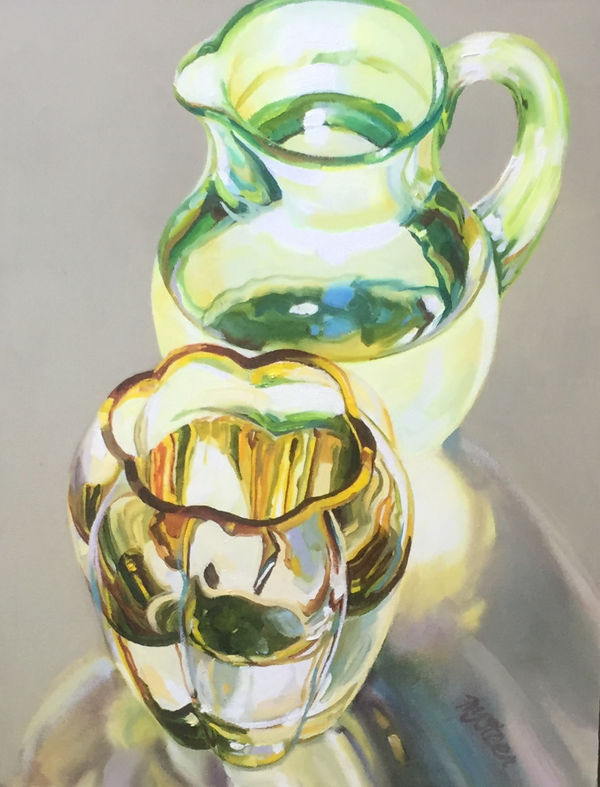 Nell Frysteen, Green Jug and Vase