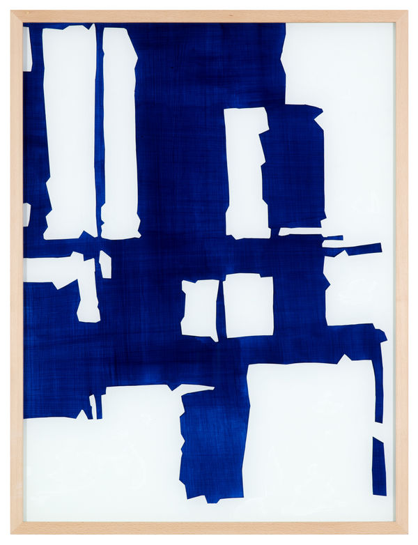 Los Feliz P.R. (blau), 2002 122 x 112 cm