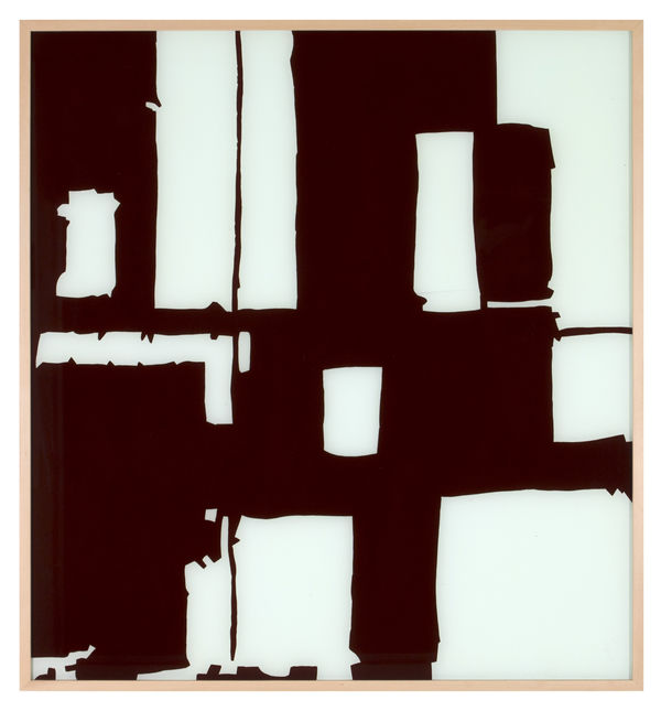 Los Feliz C.W. (dunkelrot), 2002 122 x 112 cm