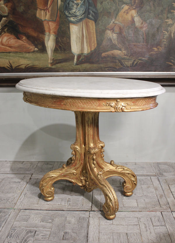 Mid-18th century giltwood centre table