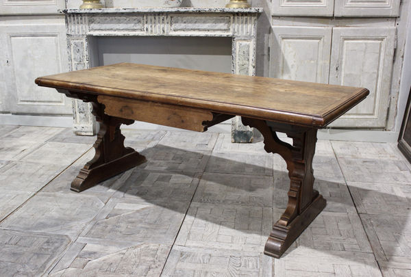 19th century French trestle table