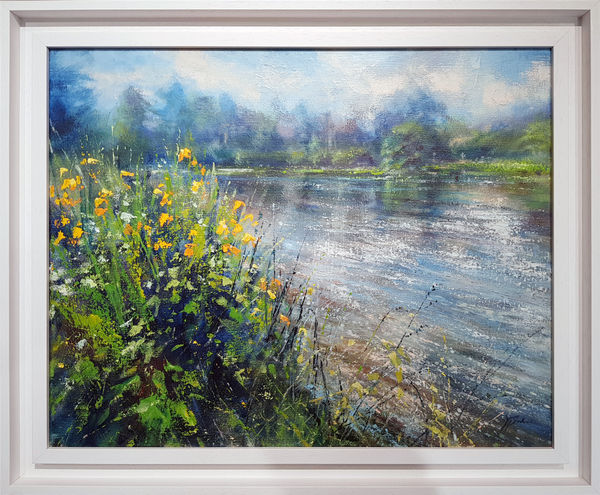 Kara Strachan Reflections of the Past, 2025 Signed & Framed Acrylic - dry brush, palette knife, on box canvas 16 x 20 in 40.6 x 50.8 cm