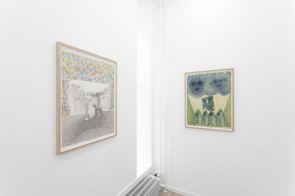 Installation view from "Shallow Depths" at OTP Copenhagen, 2022.