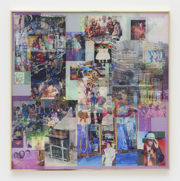 CMTK (Chihiro Mori x Teppei Kaneuji) Star & Dust (Atami/Many Colors), 2022 Lenticular film on acrylic panel 32 x 32 inches.