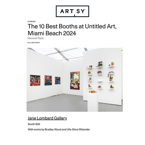 Installation view of Jane Lombard Gallery’s booth at Untitled Art, Miami Beach, 2024. Courtesy of Jane Lombard Gallery.