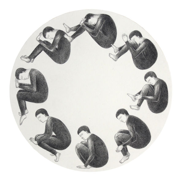 Roll Apple Wong Color Pencil On Chinese Rice Paper 38 X 38 Cm 2017 2 Copy