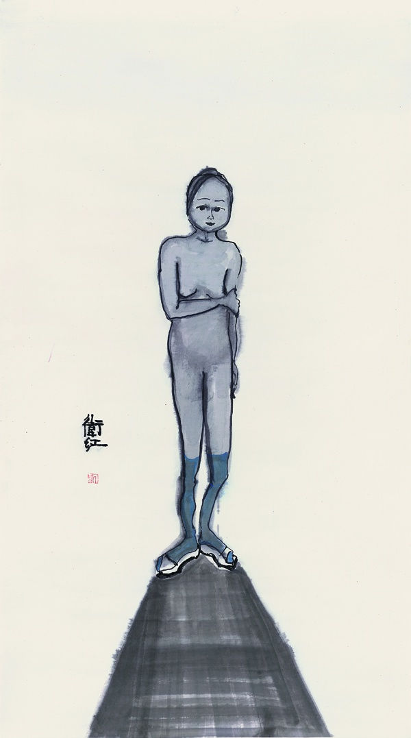 Jin Weihong Standing Alone 4 136 X 68Cm 2010