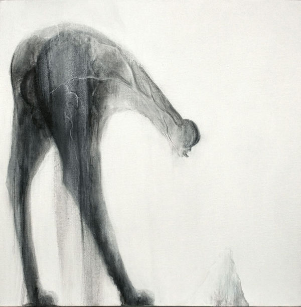 Xie Qi Dirty Snow Pencil And Acrylic On Canvas 50X50Cm 2009 Lowres