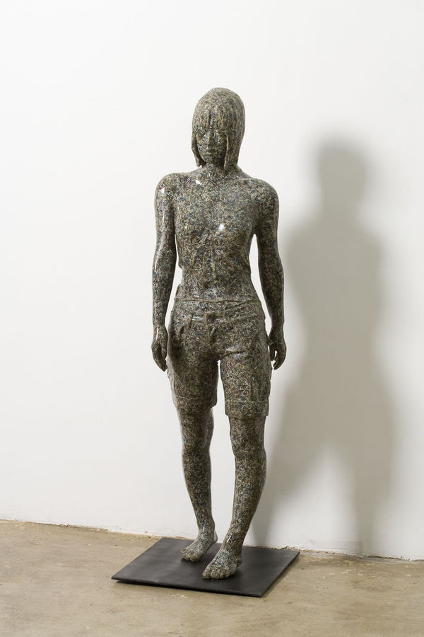 Yang Qian Shredded Paper Girl Paper Resin Life Size 2009 Lowres