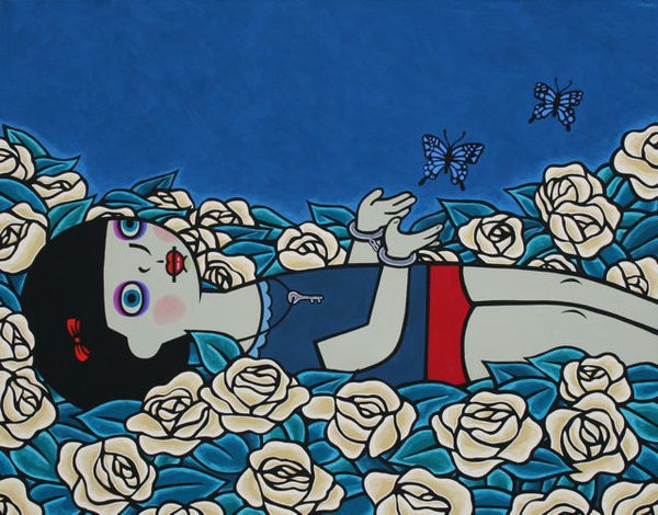 Ikumi Nagasawa I Ve Got The Key 2 91X117Cm Acrylic On Canvas 2009