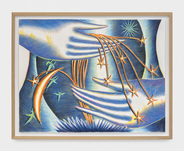 John Fou FEELING FROM INSIDE, 2022 Colored pencil, Acrylic on paper 148.5 x 188.5 cm. 58 ½ x 74 ¼ in.