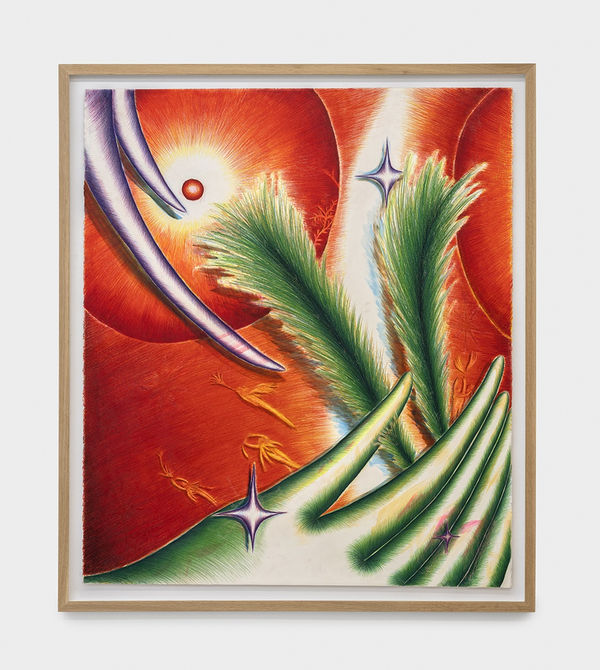 John Fou C’EST UN PAYSAGE, 2022 Colored pencil, Acrylic on paper 169.5 x 147 cm. 66 ¾ x 57 ¾ in.