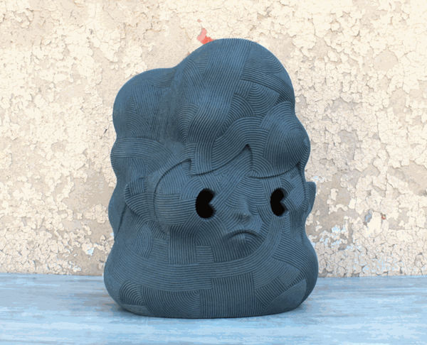 En Iwamura Neo-Jomon: Green Face, 2019 Ceramics