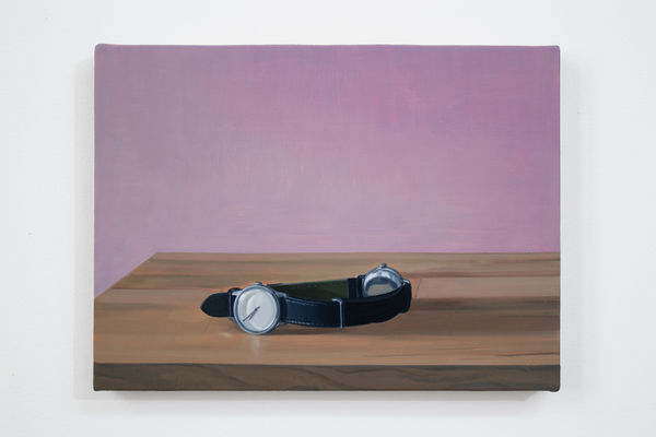 Paul Rouphail Two Watches, 2019 Oil on linen mounted on panel 23 x 30 cm. 9 x 11 in.