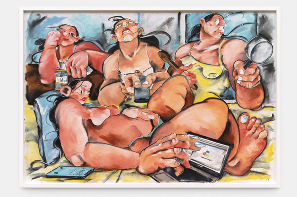 Cristina Banban April 2020, 2020 soft pastel and coloured pencil on paper 104 x 156 cm. 41 x 61 in.