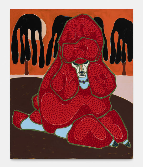 Susumu Kamijo Long Summer Night, 2020 Flash Vinyl Paint on canvas 117 x 96 cm. 46 x 38 in.