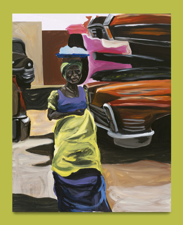 Marcus Brutus Street Vendor, 2022 Acrylic on canvas 152.4 x 121.9 cm. 60 x 48 in.