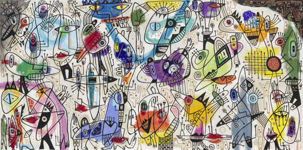 Vio Choe Infinite vio 2020 Acrylic on canvas 60 × 120 cm