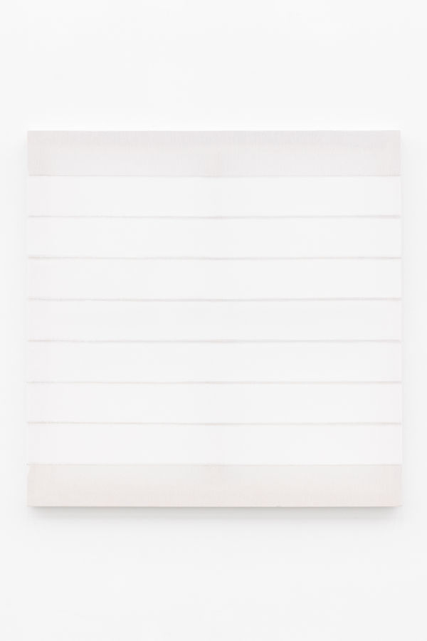 황정희 Hwang Jeong Hee Square 250302, 2025 Acrylic and graphite with linen 91 x 91 cm